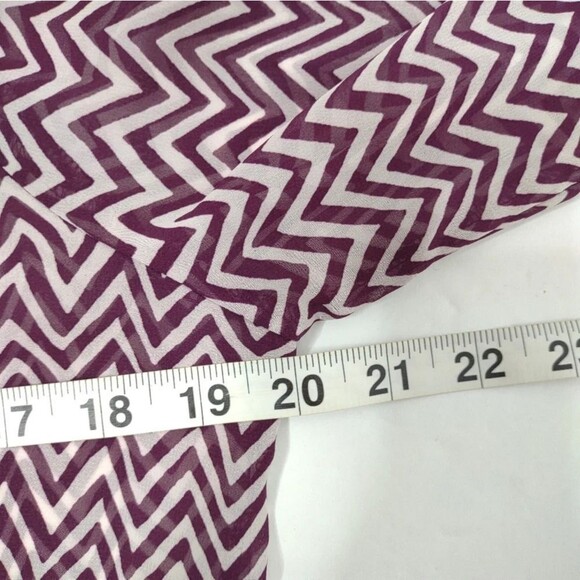 Dress Barn Roll-tab Striped Layered Tunic Blouse Purple and White size Small - Picture 12 of 16